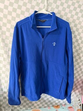 Men's Royal Blue Lightweight Full-Zip Fleece Jacket
